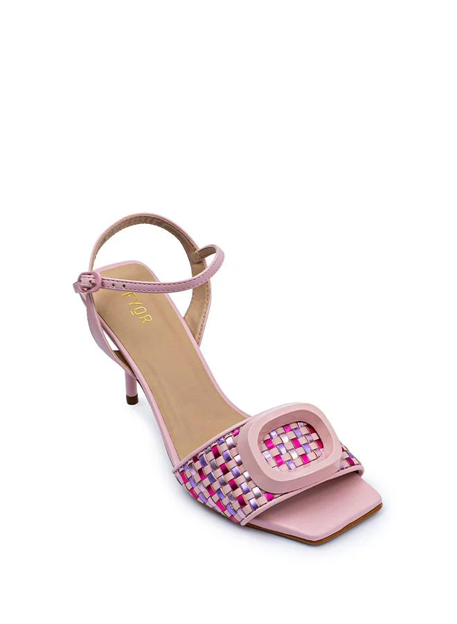 فايور Metallic High Heel Mule Sandal BWR 073